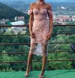 Rochie roz broderie