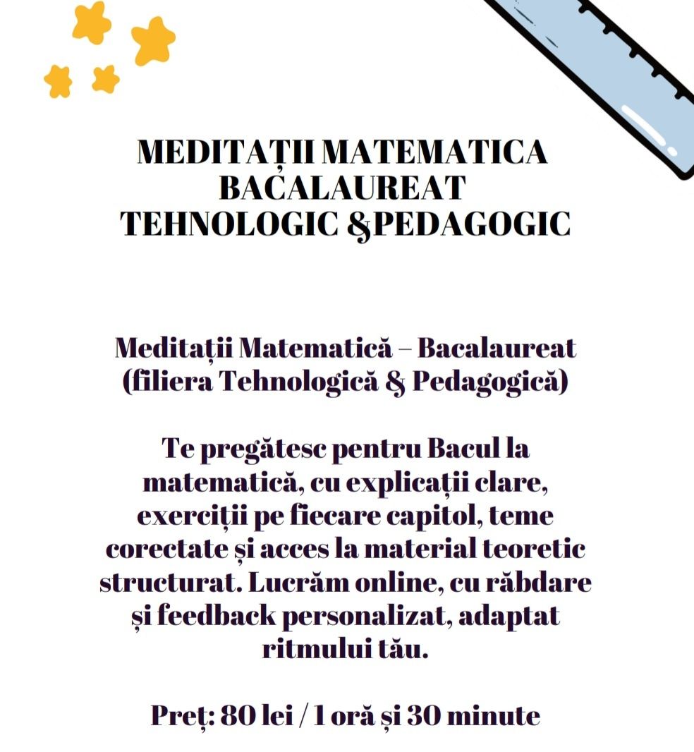 Meditatii Matematica pentru Bacalaureat