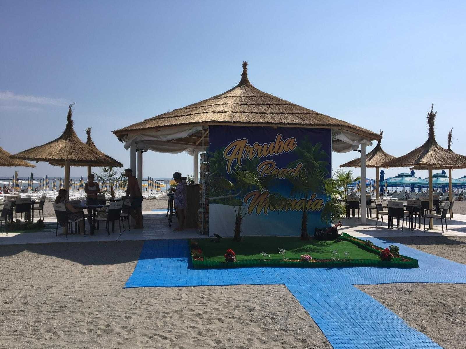 BEACH BAR, Acoperis stuf, Terasa, Umbrele plaja stuf. Cu Garantie