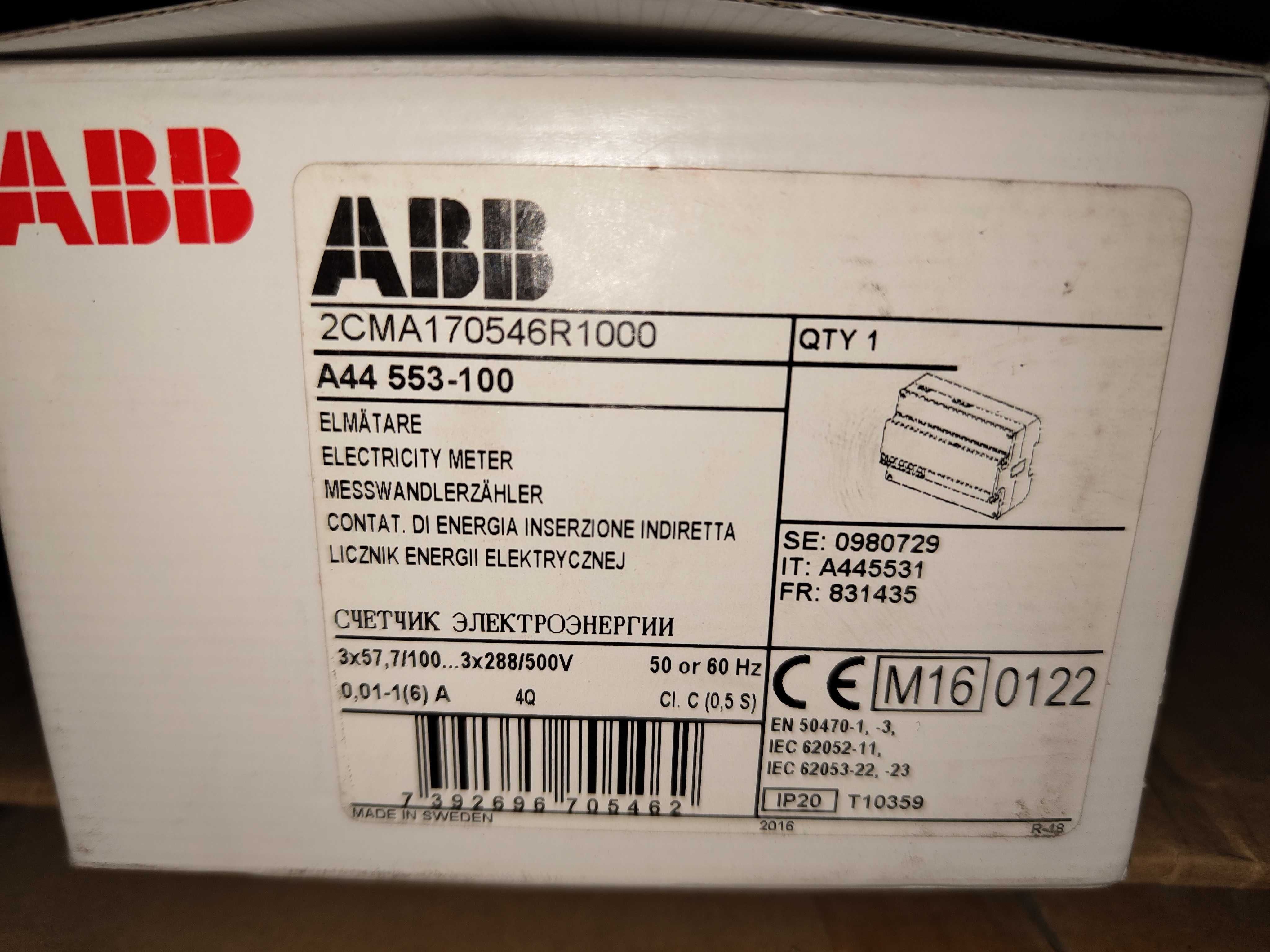Contor Electric Măsurare Energie Digital Trifazat ABB  A44 553-100