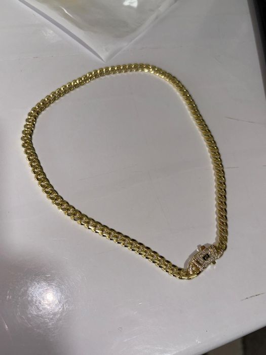 Lanț cuban placat cu aur