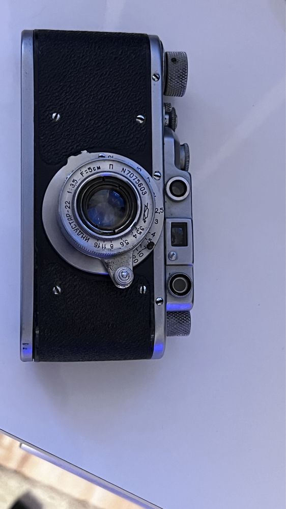 Vintage USSR Camera ZORKI 1 + Industar 50mm f3.5 (silver)