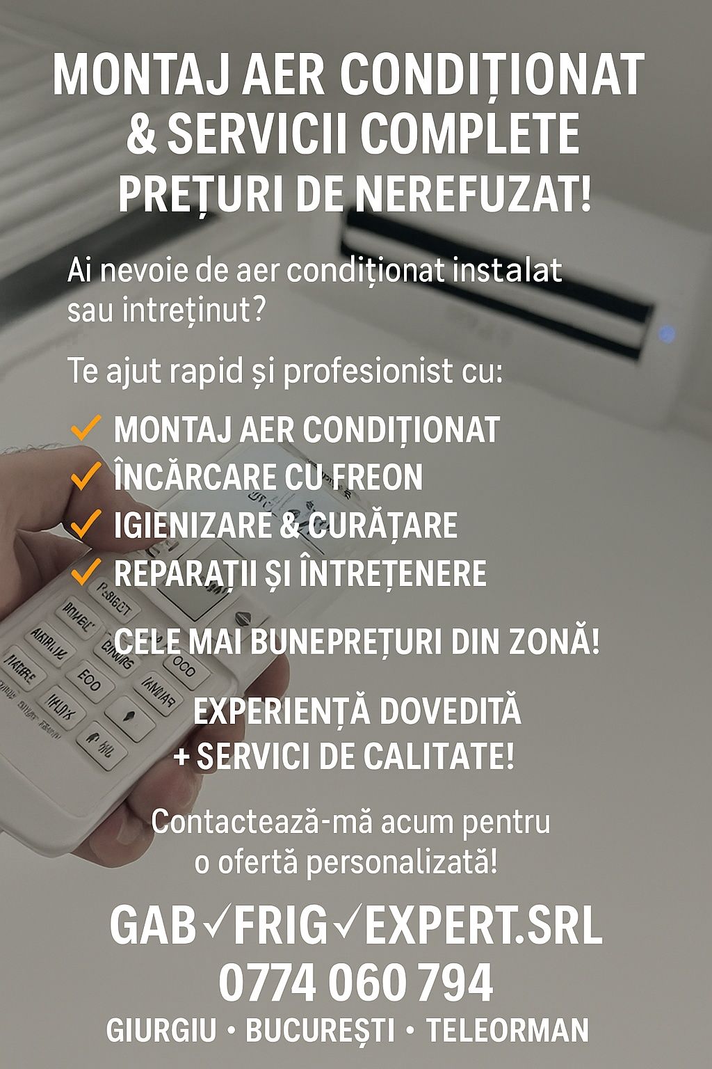 Montaj aer conditionat