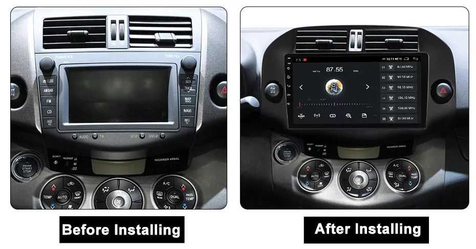Navigatie Android 14 Toyota RAV 4 2005-2013 1/8 Gb Waze CarPlay CAMERA