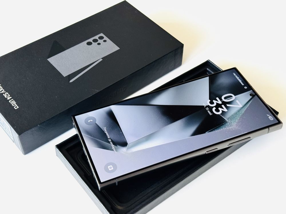 НОВ! Samsung S24 Ultra 256GB Titanium Black Гаранция 1 година