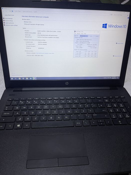 Laptop HP i5 gen 7 SSD- 256 CD-R WI-Fi Bluetooth