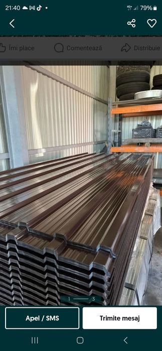 Tabla cutata gri maro roșu zincata 190x90 200x90