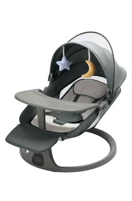 Шезлонг Wingoffly S008MAX SIERA ЛЮЛЬКА C ПОДНОЖКОЙ темно-серый