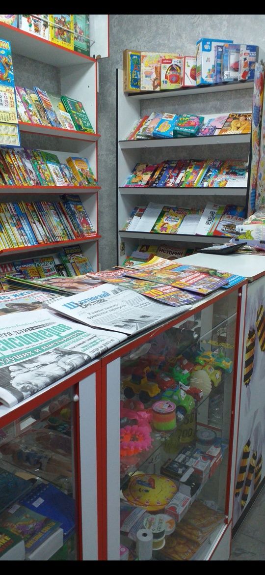Продаётся отдел "Газеты,книги,канцтовары" в магазине Жана-Тан
