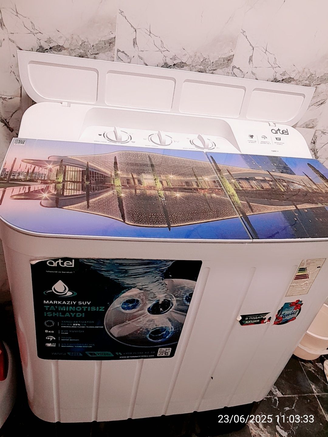 Kir moshina artel TG80F 8kg