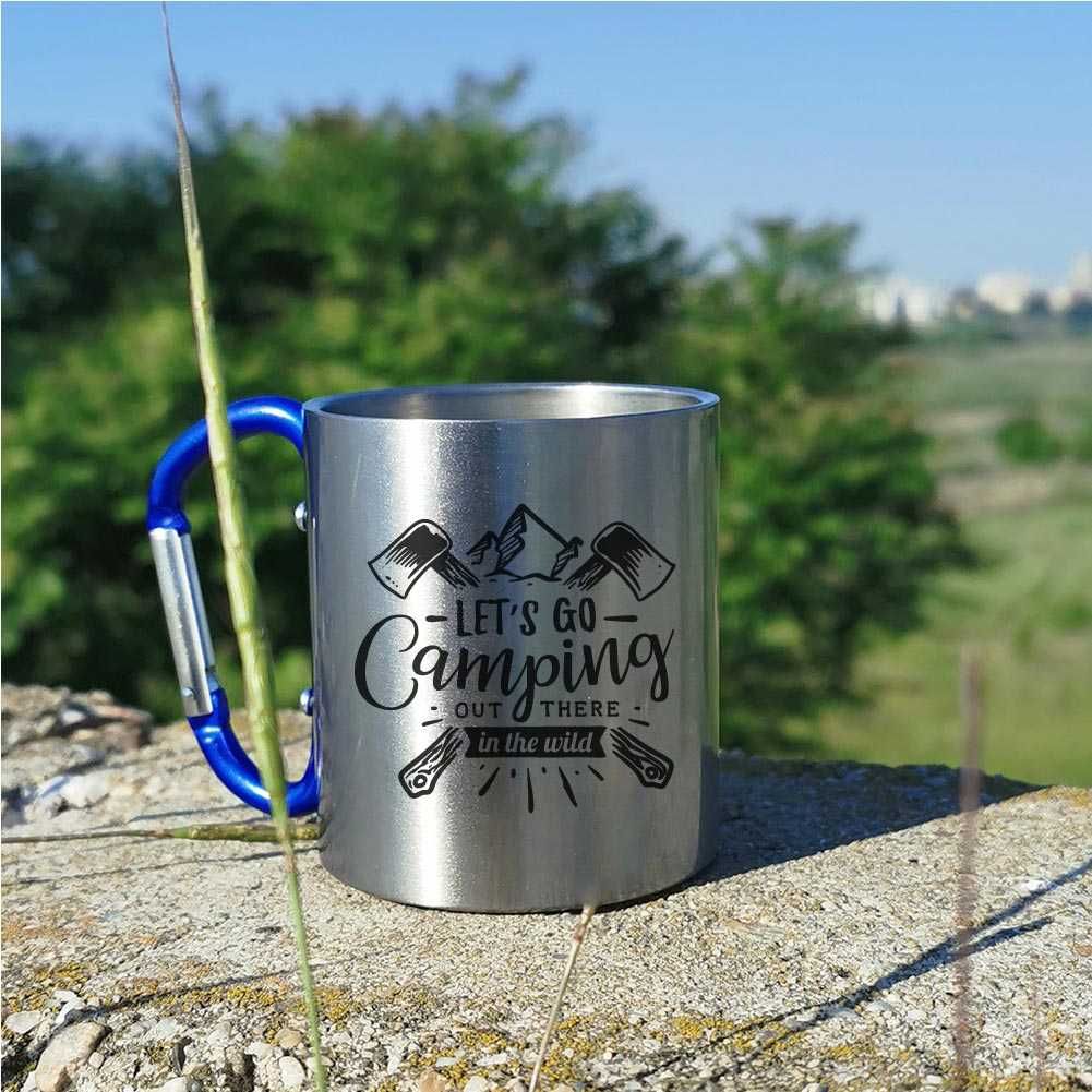 Cana Inox Cadou Personalizata Drumetie Natura – Let’s Go Camping