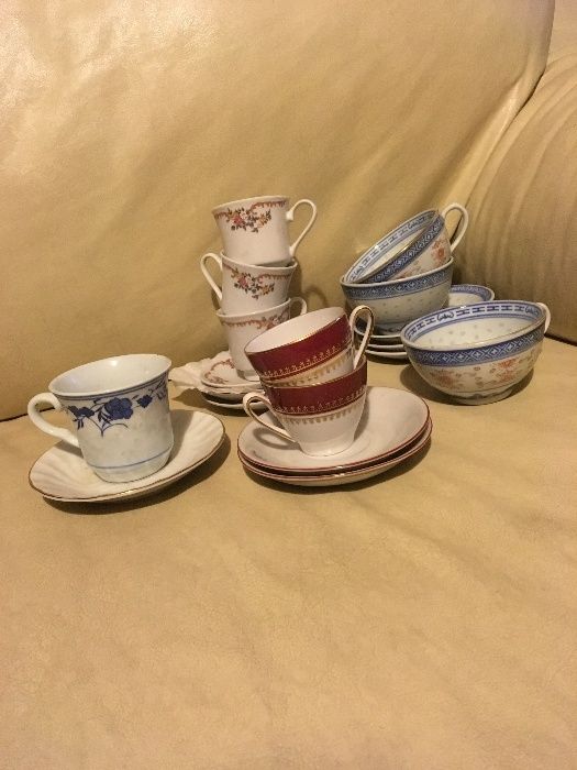 чаши,чинии Weimar,Satcuma, и дървен сервиз..
