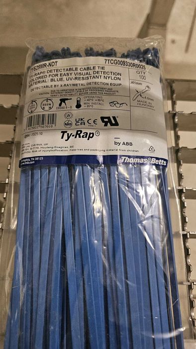 Vând coliere de cablu Ty-Rap detectabile, originale ABB