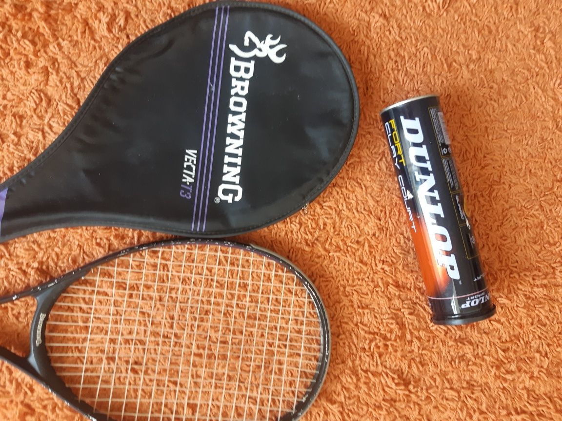 rachetă tenis Browning, husă,  set mingi