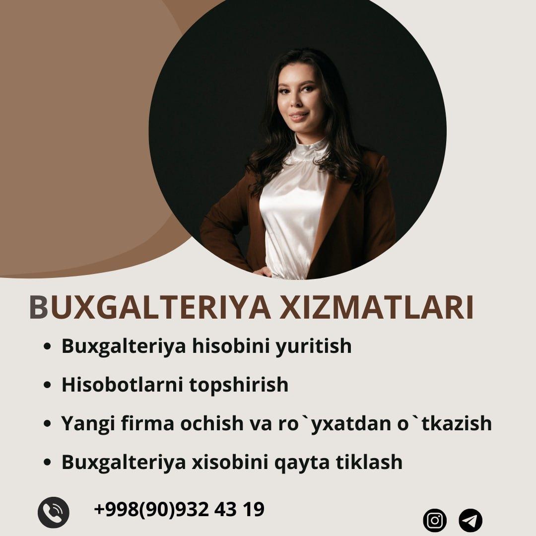 Barcha turdagi buxgalteriya xizmatlari