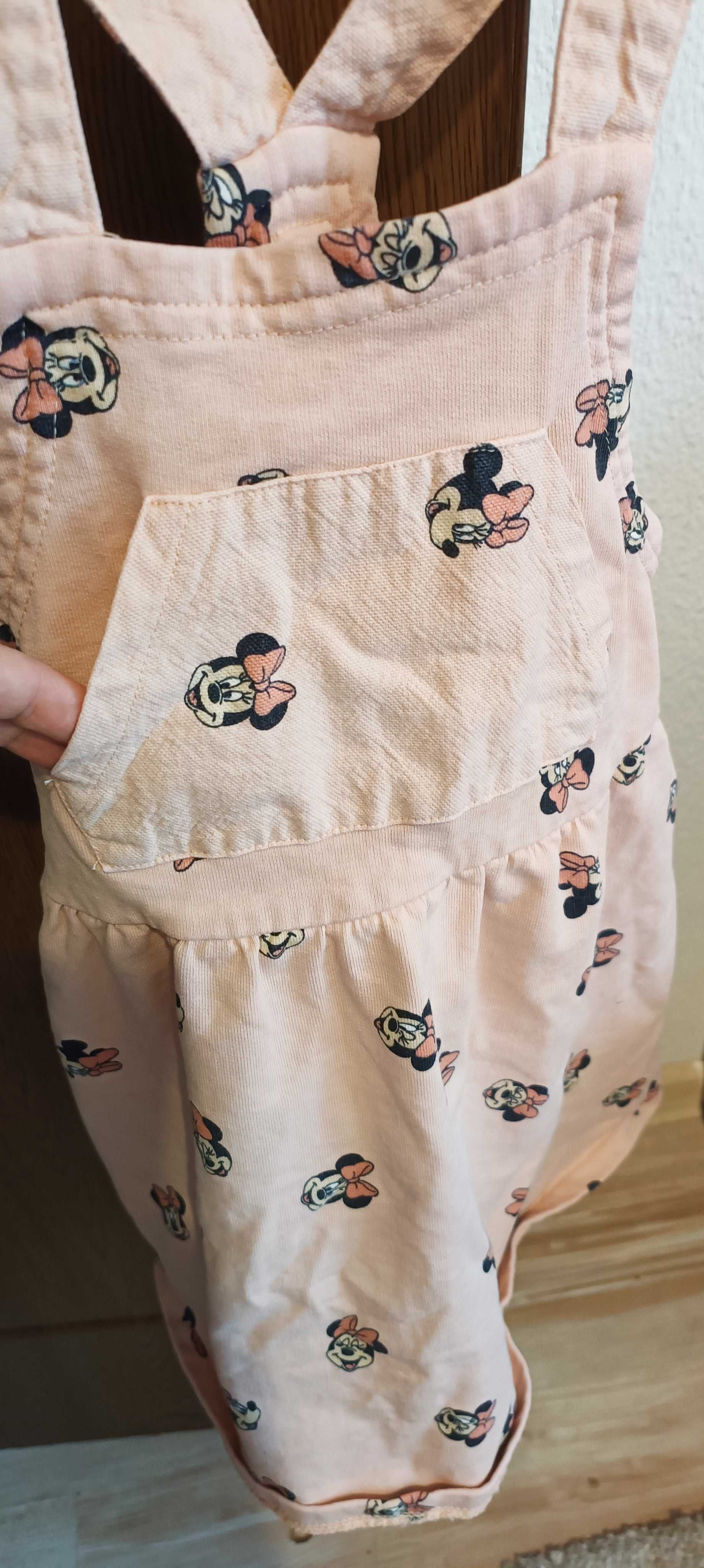 Sarafan bumbac  ,Zara ,cu imprimeu Minnie Mouse,pt 2-3 ani