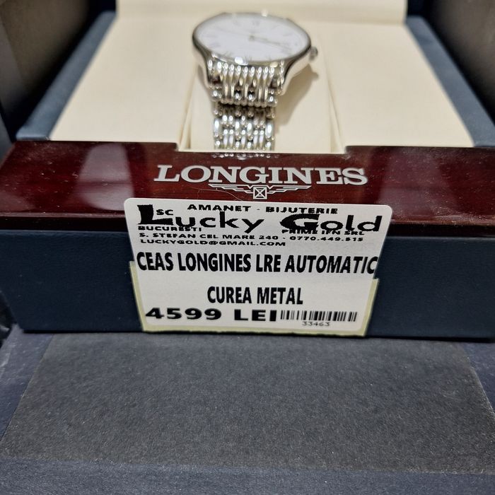 Ceas longines lre Automatic curea metal factura garanție #33463