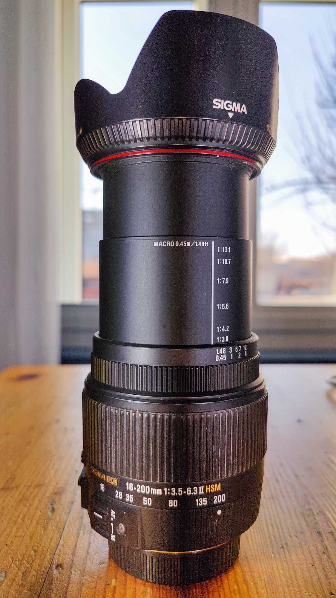 Obiectiv Sigma 18-200 1:3.5-6.3 II HSM cu montura Nikon