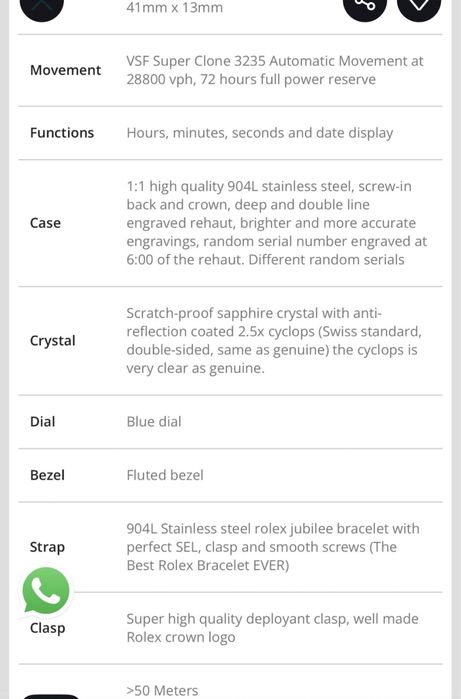 Ceas Rolex datejust 41 bleu