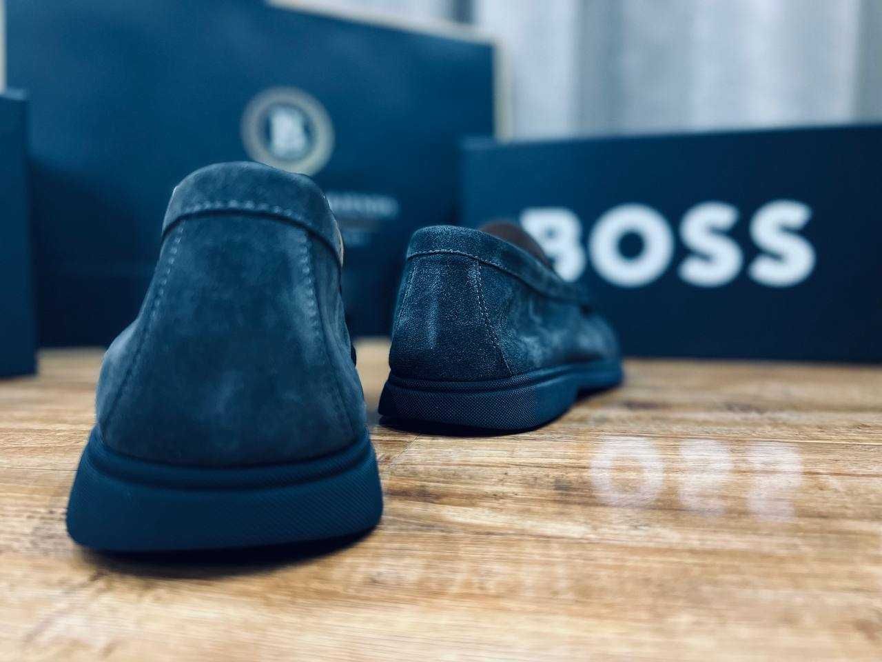 BOSS мужские лоферы из замши