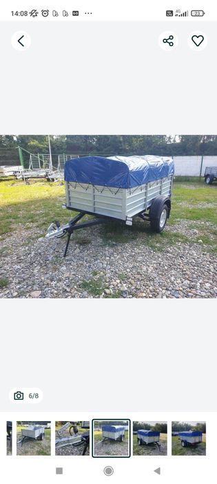 Vând remorca 750 kg cu foi de arc și telescop