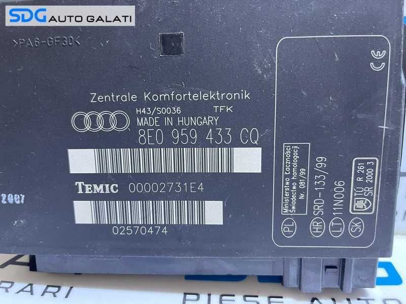 Unitate Modul Calculator Confort Centralina Audi A4 B7 2005 - 2008 Cod 8E0959433CQ [L3632]