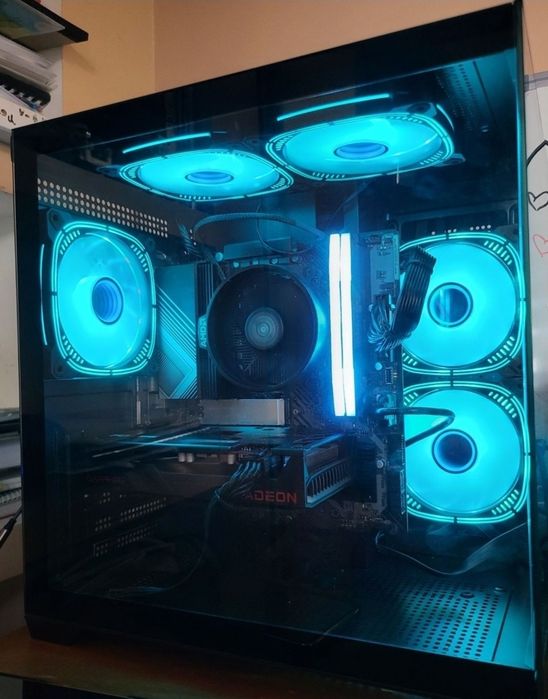 PC gaming ryzen 5 7600 32 gb ram ddr5 +monitor si accesorii