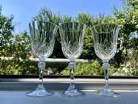 Set 3 pahare din cristal autentic pentru vin