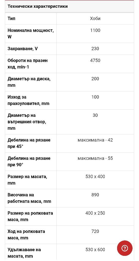 Настолен циркуляр Bernardo TK 200 RN