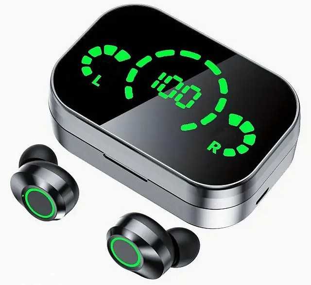 Casti In-Ear Bluetooth cu control tactil + display led diferite modele