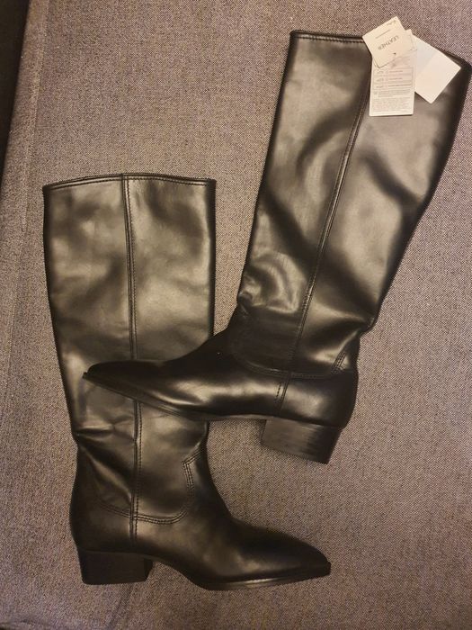 Cizme piele naturala, dama, negre, marimea 40, noi