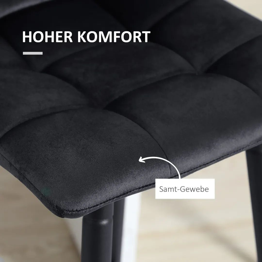 Комплект 2 бр. бар столове HOMCOM, скандинавски дизайн