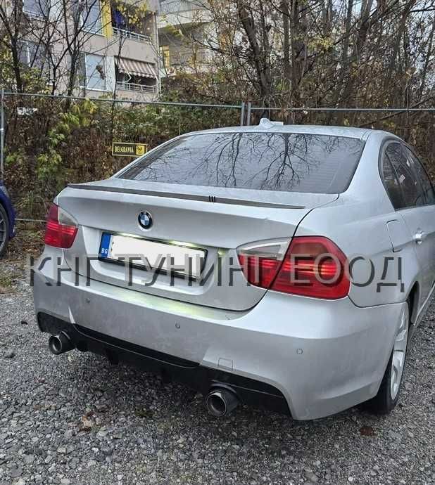 бмв е90 е91 оребрен дифузьор / добавка за задна броня за bmw e90 e91
