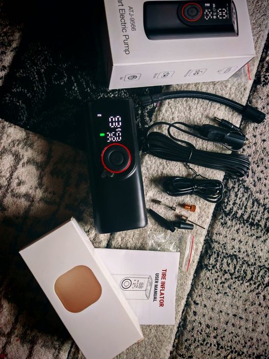 compresor portabil auto, bicicleta