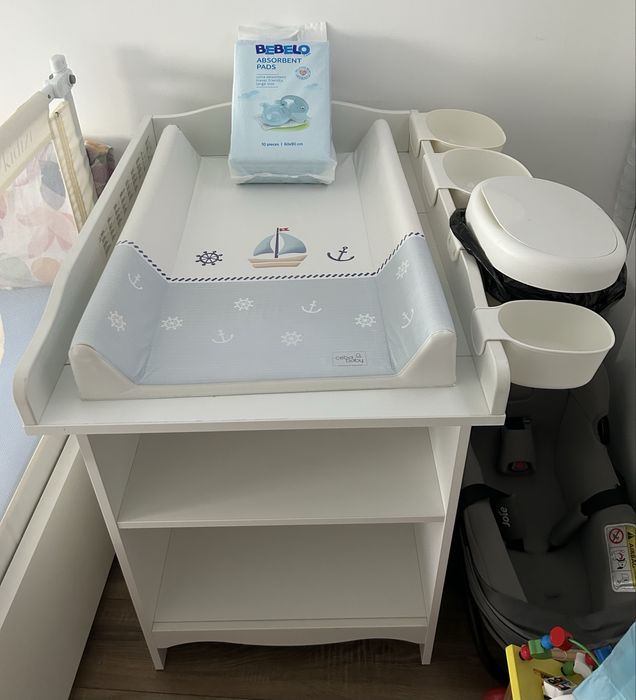 Masă înfăşat/etajeră, alb Smagora Ikea, accesorii, masa infasat, aleze