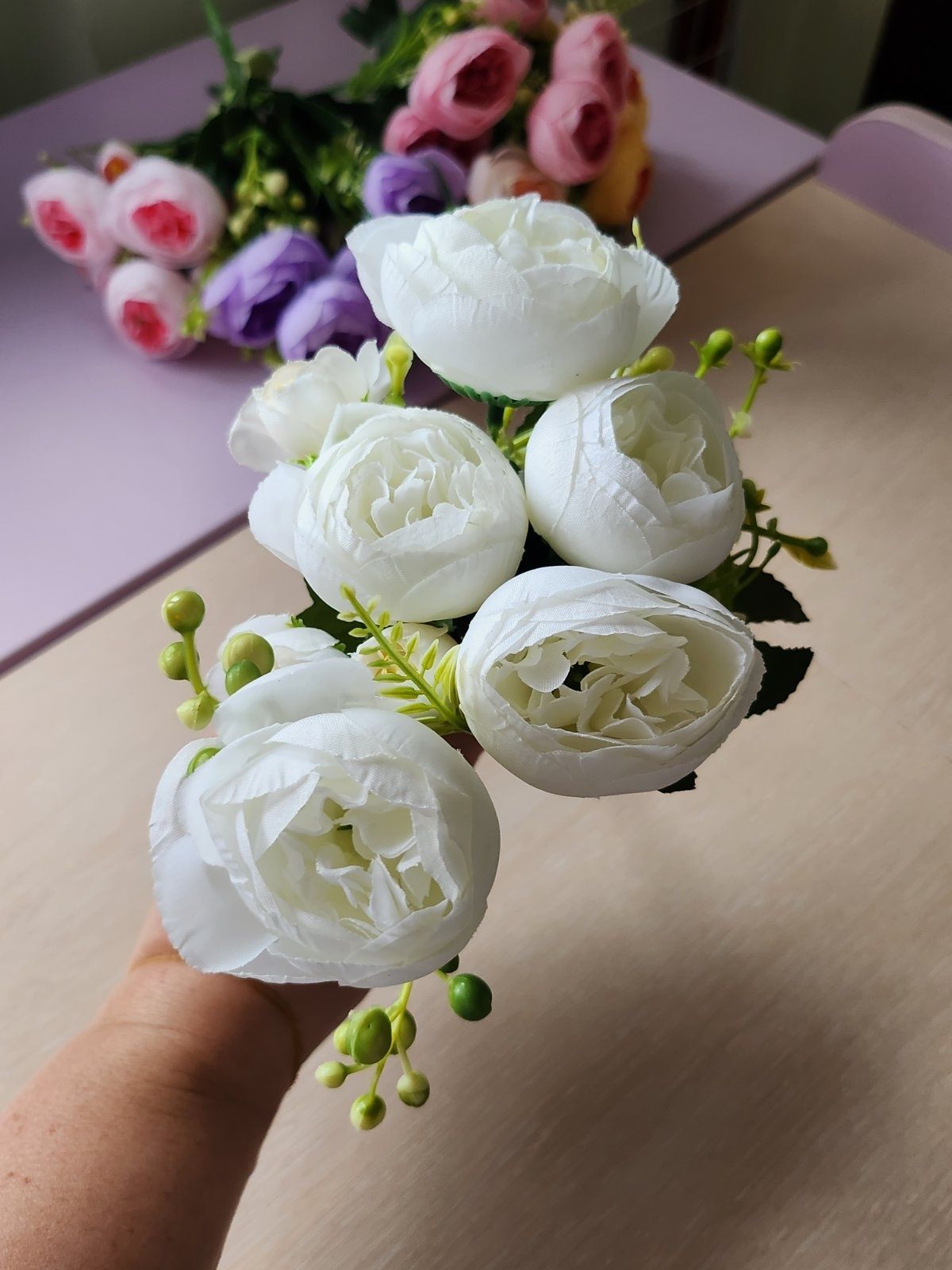Изкуствени цветя божури за декорация