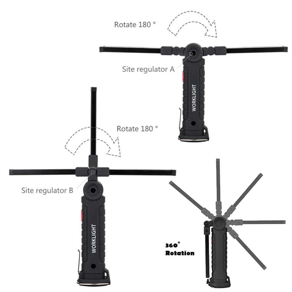 Lampa de lucru LED cu acumulator / magnet / carlig agatare