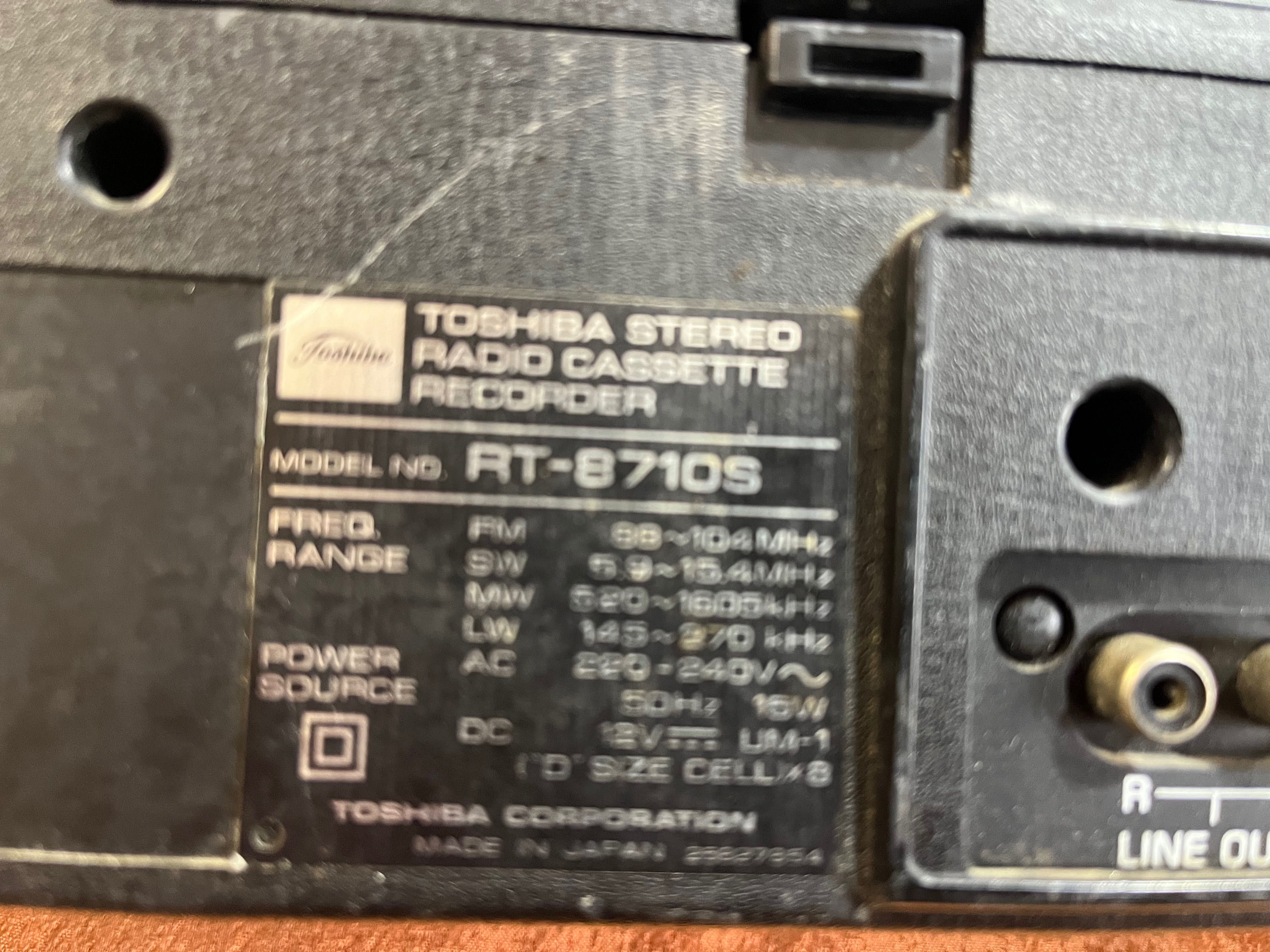 Toshiba stéréo radio casete recorder