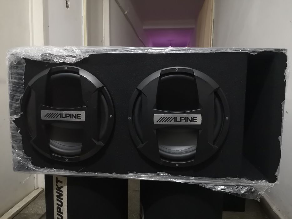 Subwoofer auto stație amplificator bass cabluri hi-low boxe player rms