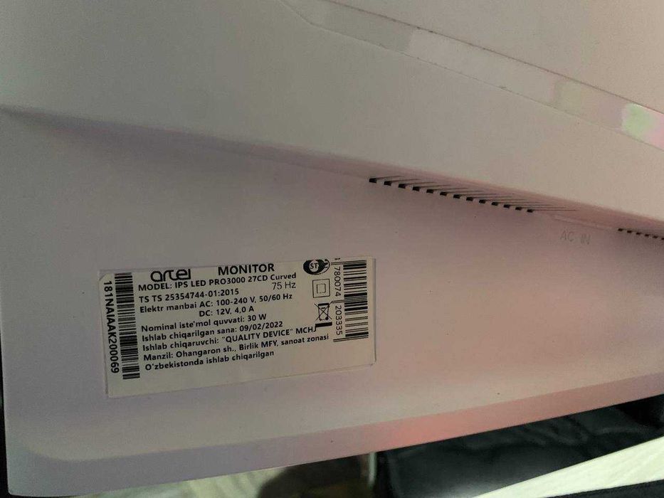 Monitor curved27 75hz