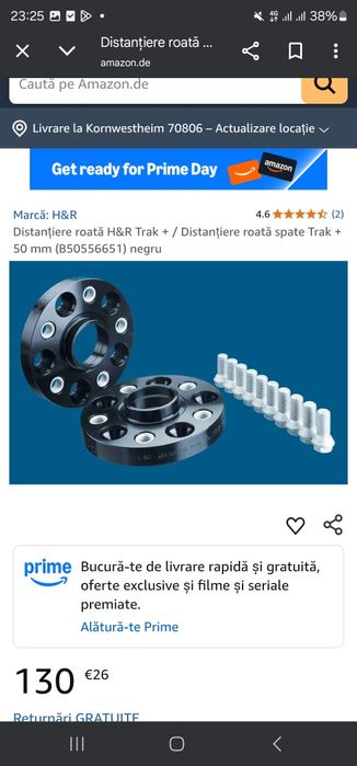Distanțiere roată H&R Trak + / Distanțiere roată spate Trak + 50 mm (B