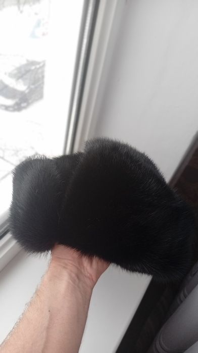 Шапка ушанка норковая мужская