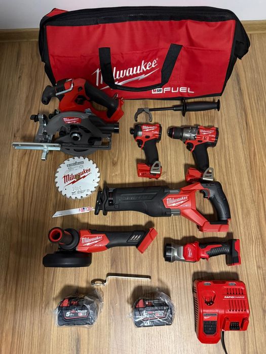 Milwaukee M18 Circular Impact Autofiletanta Flex Fierastrau Sabie LED