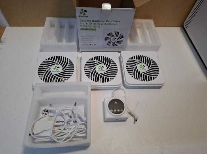 Ventilator pt radiatoar/calorifer,Set 3 buc cu termostat Ecocalm