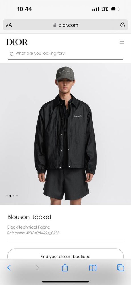 Преходно яке DIOR