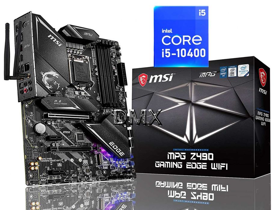 Мат плата MSI MPG Z490 GAMING EDGE WIFI + проц Intel Core i5 10400