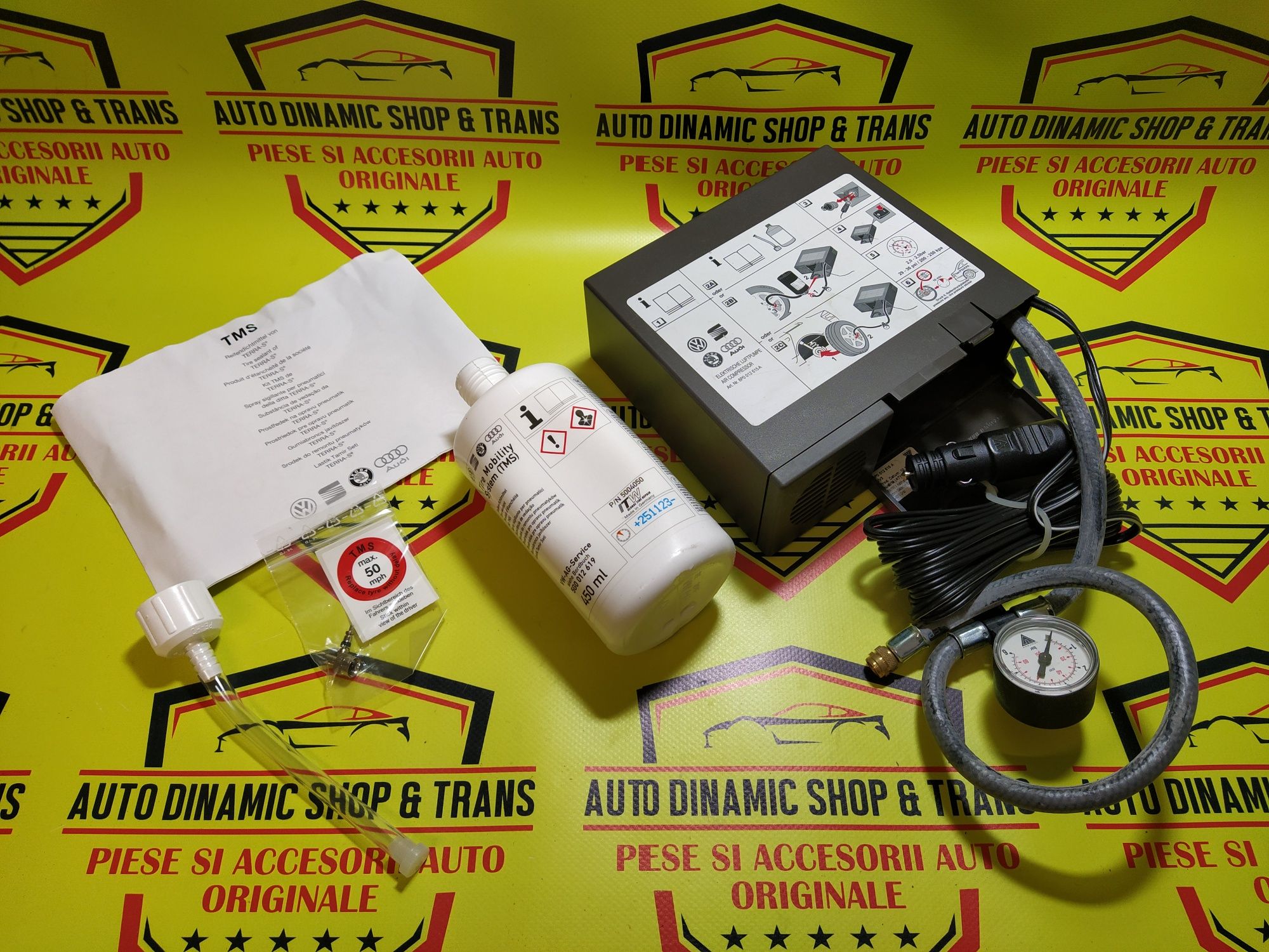 Compresor auto umflat roti kit pana original Vw Seat Skoda Audi
