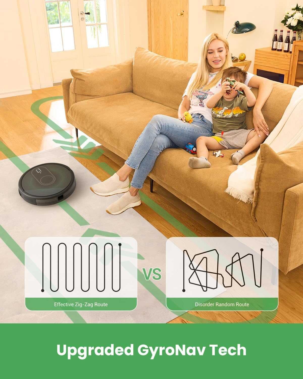 Робот прахосмукачка Vactidy T8 4000Pa, 3 режима до 150 минути работа
