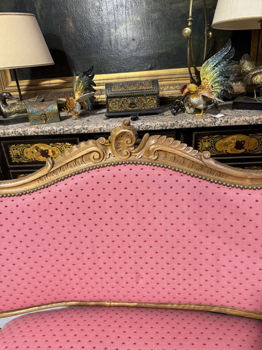 Canapea rococo cu doua fotolii