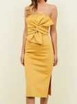 Rochie New Look mustar fara bretele